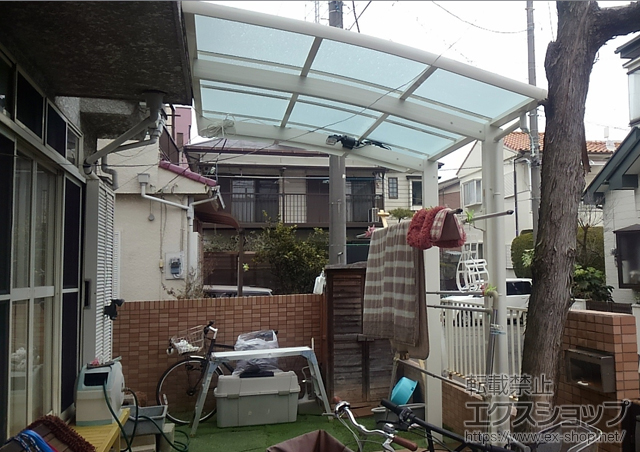 埼玉県川口市ののサイクルポート・駐輪場 レイナポートグランミニ 積雪〜20cm対応＋水平式物干し 施工例