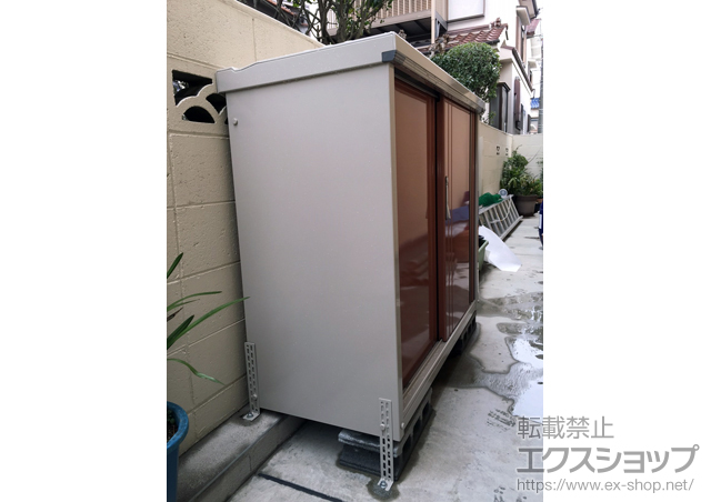 大阪府摂津市のの物置・屋外倉庫 グランプレステージジャスト 一般型 （M-135DT WT） 施工例