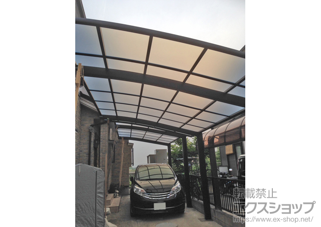 奈良県桜井市のLIXIL リクシル（トステム）のカーポート カーブポートシグマIII 積雪〜20cm対応 施工例