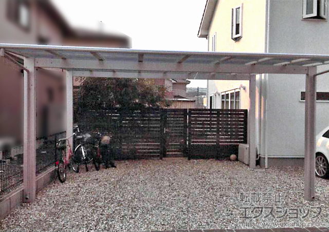 兵庫県加東市ののカーポート エフルージュ ツイン 積雪〜20cm対応 施工例