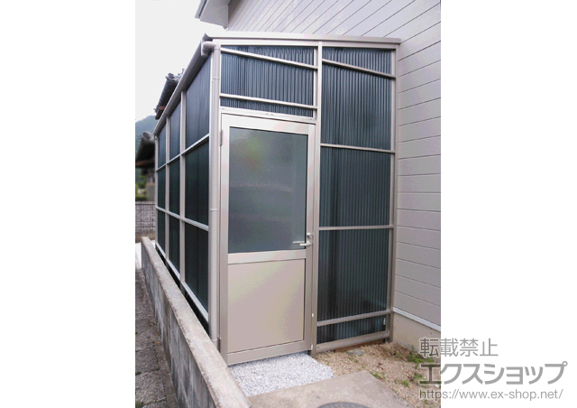 山口県美祢市ののストックヤード ストックヤードII 片側ドア付きタイプ 積雪〜20?対応 施工例