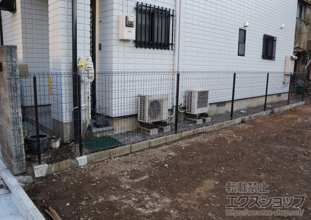 東京都練馬区ののフェンス・柵 イーネットフェンス1Ｆ型　自由柱タイプ 施工例