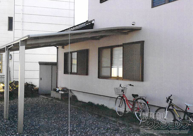 静岡県富士宮市のLIXIL リクシル（トステム）のカーポート ルーフポートシグマIII 延長 積雪〜20cm対応 施工例