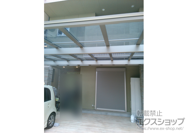 兵庫県尼崎市ののカーポート アーキデュオ ワイド 積雪〜20cm対応 施工例