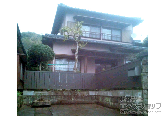 福岡県太宰府市のLIXIL リクシル(新日軽)のフェンス・柵 セレビューフェンスR4型 自在柱タイプ 施工例