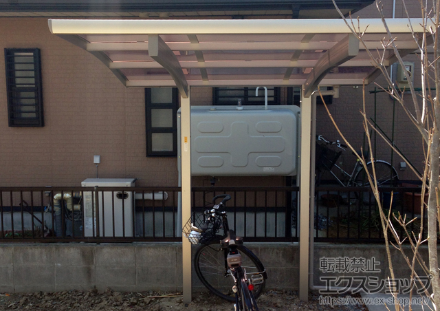 宮城県登米市ののサイクルポート・駐輪場 レイナポートグランミニ 積雪〜20cm対応 施工例