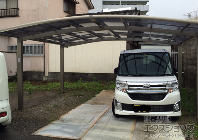 宮崎県延岡市のLIXIL リクシル（トステム）のカーポート カーブポートシグマIII ワイド 積雪〜20cm対応 施工例