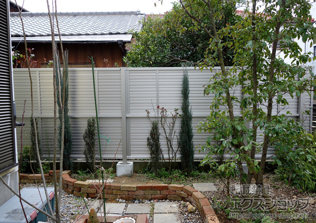 福岡県北九州市ののフェンス・柵 ビューテクトR1型 自立建て施工 施工例