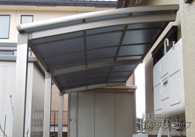 宮城県名取市のLIXIL リクシル（トステム）のサイクルポート・駐輪場 カーブパークシグマIII オープンタイプ 積雪~20cm対応 施工例