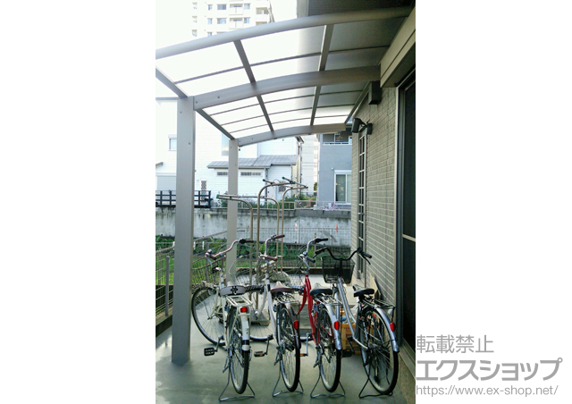 和歌山県岩出市ののサイクルポート・駐輪場 レイナポートグランミニZ 積雪〜20cm対応 施工例