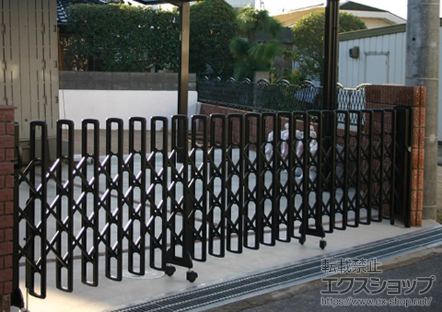 広島県広島市ののカーゲート レイオス1型 ノンレール 片開き 46Ｓ 施工例