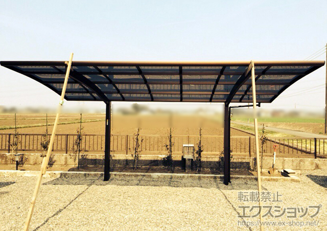 栃木県塩谷郡高根沢町ののカーポート プレシオスポート 積雪〜20cm対応 施工例