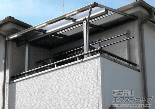 福岡県春日市ののバルコニー・ベランダ屋根 ヴェクターテラス F型 屋根タイプ 単体 積雪〜20cm対 施工例
