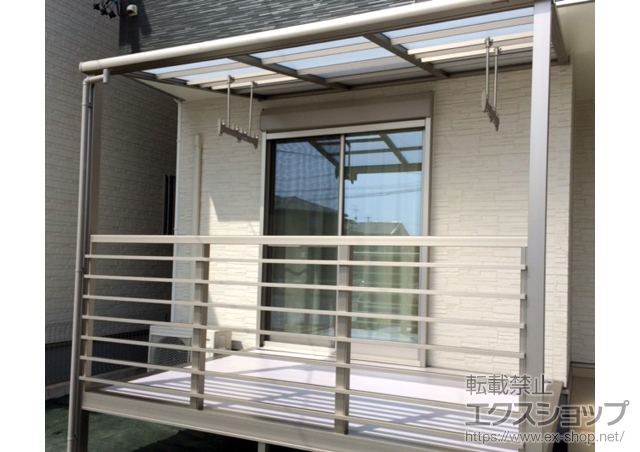 愛知県犬山市のLIXIL リクシル（トステム）のテラス囲い・サンルーム ほせるんですII F型 オープンタイプ 積雪〜20?対応 施工例