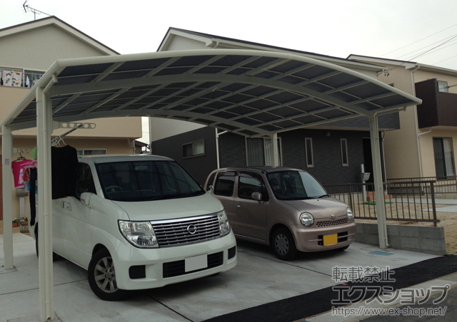 愛知県安城市のLIXIL リクシル（トステム）のカーポート カーブポートシグマIII ワイド 積雪〜20cm対応 施工例