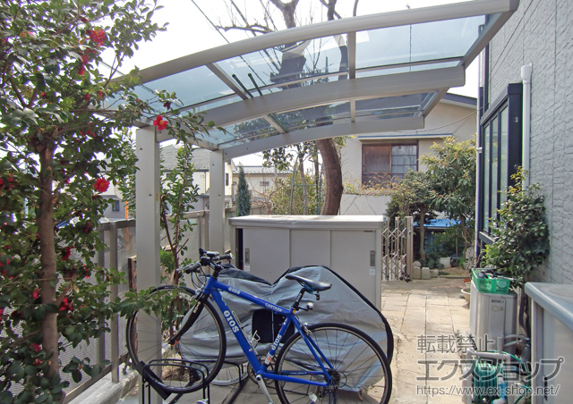 東京都昭島市ののサイクルポート・駐輪場 プレシオスポート ミニ 積雪〜20cm対応 施工例