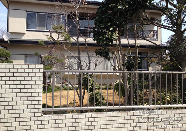 茨城県水戸市ののフェンス・柵 レスティナフェンス21型 自由柱タイプ 施工例