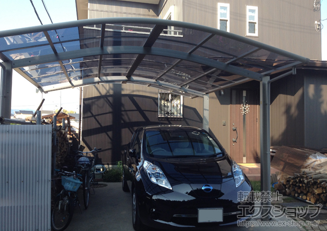 三重県南牟婁郡紀宝町ののカーポート レイナツインポートグラン　積雪〜20cm対応 施工例