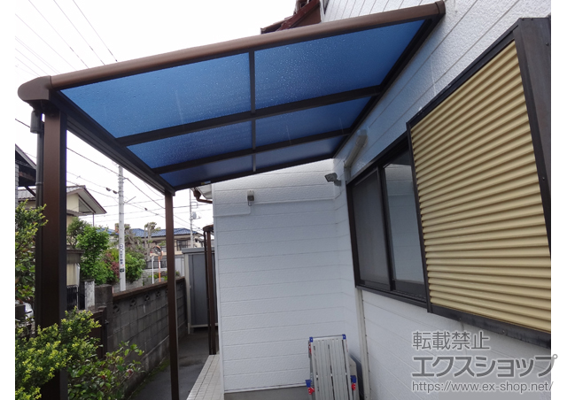 静岡県富士宮市ののテラス屋根 プレシオステラス F型 テラスタイプ 単体 単体 積雪〜20cm対応 施工例