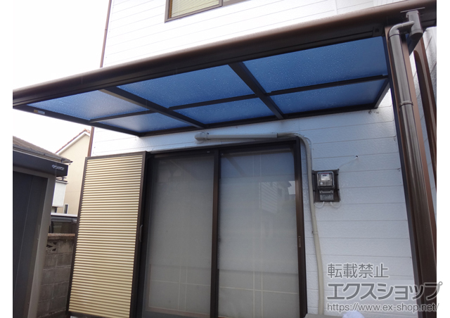 静岡県富士宮市ののテラス屋根 プレシオステラス F型 テラスタイプ  単体 積雪〜20cm対応 施工例