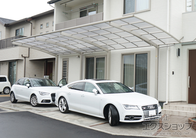 愛媛県松山市ののカーポート レイナポートグラン 縦連棟　積雪〜20cm対応 施工例