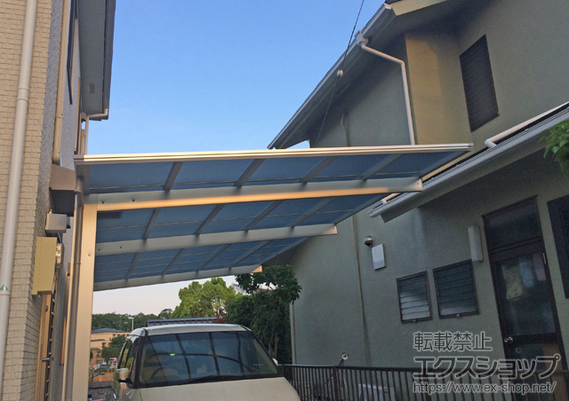 東京都多摩市ののカーポート エフルージュグラン 延長　積雪〜20cm対応 施工例