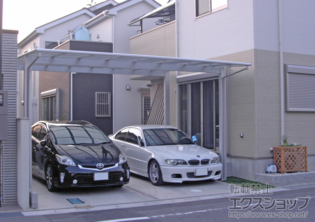 愛知県春日井市ののカーポート エフルージュ ツイン 積雪〜20cm対応 施工例