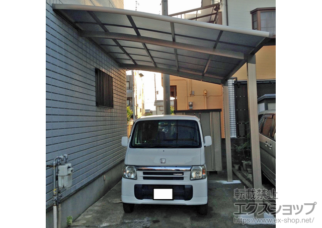 静岡県沼津市のLIXIL リクシル（トステム）のカーポート ルーフポートシグマIII 積雪〜20cm対応 施工例