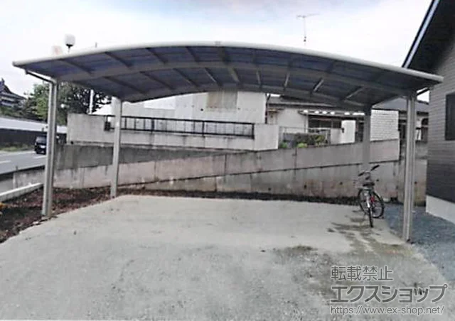 熊本県菊池市のLIXIL リクシル（トステム）のカーポート カーブポートシグマIII ワイド 積雪～20cm対応 施工例
