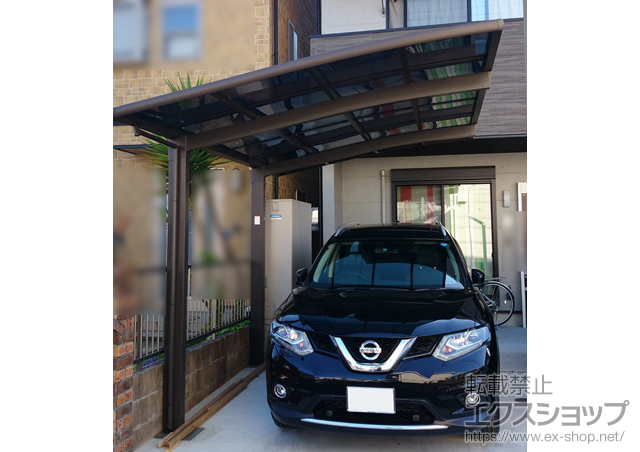 静岡県静岡市のLIXIL リクシル（トステム）のカーポート カーブポートシグマIII 積雪〜20cm対応 施工例