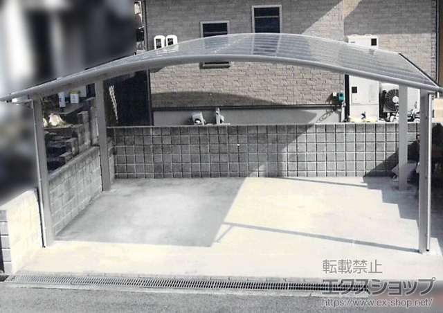 岡山県岡山市ののカーポート レイナツインポートグラン　積雪〜20cm対応 施工例