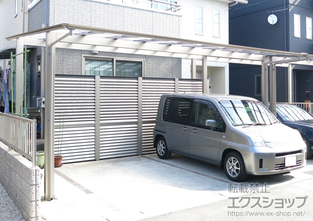 岡山県倉敷市ののカーポート アーキデュオ ワイド 積雪〜20cm対応 施工例