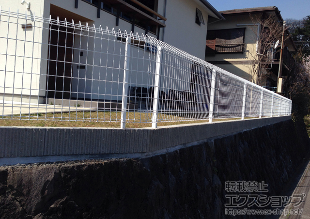 静岡県熱海市ののフェンス・柵 メッシュフェンス G10-R フリー支柱タイプ 施工例