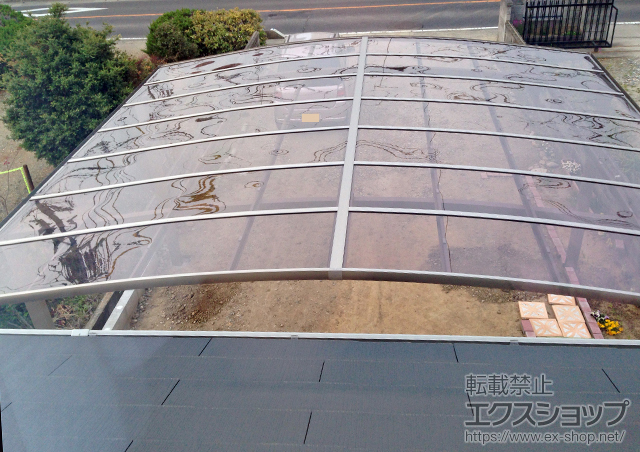 三重県津市のLIXIL リクシル（トステム）のカーポート カーブポートシグマIII ワイド 積雪〜20cm対応 施工例