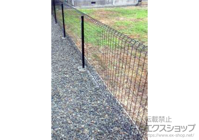 富山県富山市ののフェンス・柵 イーネットフェンス1F型 自由柱タイプ 施工例