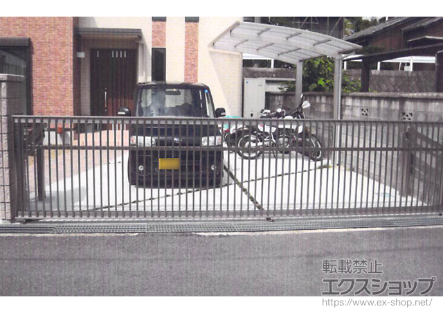 大阪府泉南郡岬町ののカーゲート ワイドオーバードアS2型 手動式 54-12 施工例