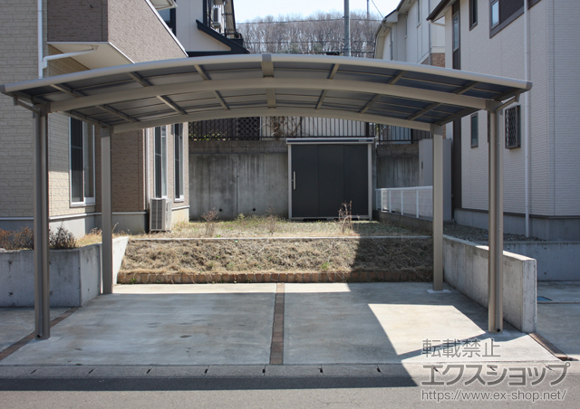宮城県仙台市のLIXIL リクシル（トステム）のカーポート カーブポートシグマIII ワイド 積雪〜20cm対応 施工例