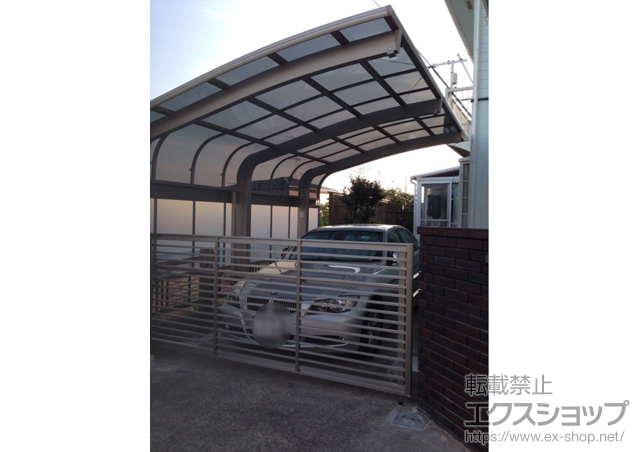 神奈川県横浜市ののカーポート、カーゲート テールポートシグマIII 1500 積雪〜50cm対応+サイドパネル 施工例