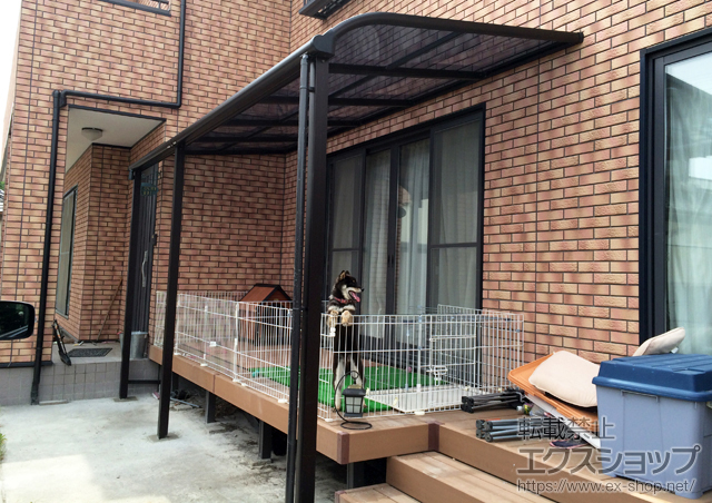 群馬県太田市ののテラス屋根 プレシオステラス R型 テラスタイプ 連棟　積雪〜20cm対応 施工例