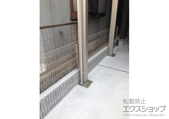 大阪府大阪市ののフェンス・柵 イーネットフェンス2F型 自由柱タイプ 施工例