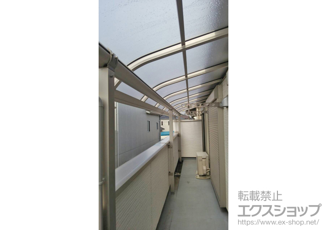 愛知県名古屋市ののバルコニー・ベランダ屋根 ヴェクターテラス R型 屋根タイプ 連棟 積雪〜20cm対応 施工例
