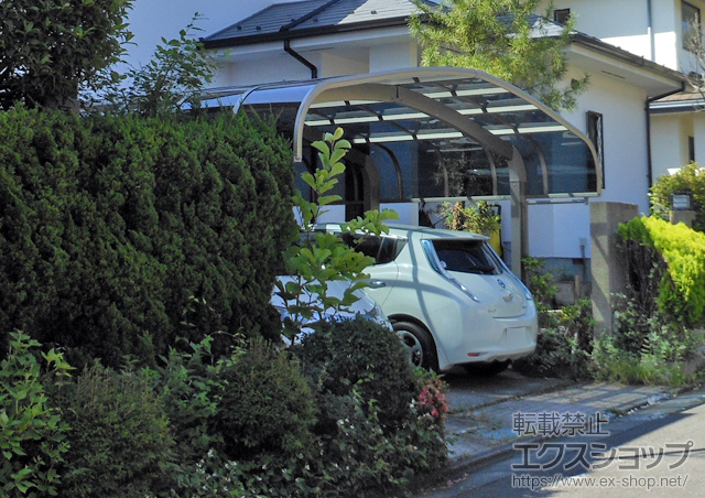 東京都八王子市のLIXIL リクシル（トステム）のカーポート テールポートシグマIII 1500 M合掌 積雪〜50cm対応 施工例