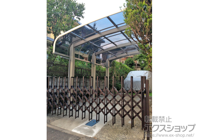 東京都八王子市ののカーポート レイナキャップポートグラン50　積雪〜50cm対応+着脱式サポート 3本入 施工例