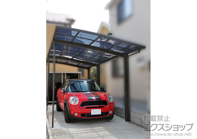 神奈川県横浜市のLIXIL リクシル（トステム）のカーポート カーブポートシグマIII 延長 積雪〜30?対応 施工例