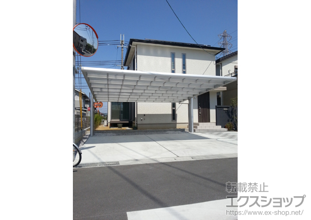 奈良県北葛城郡広陵町ののカーポート 4Gワイド 積雪〜20cm対応 施工例