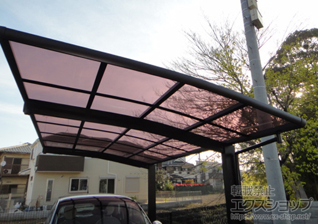 埼玉県所沢市ののカーポート レイナポートグラン　積雪〜20cm対応+レイナポートグラン用　着脱式サポート柱　標準　2本入 施工例