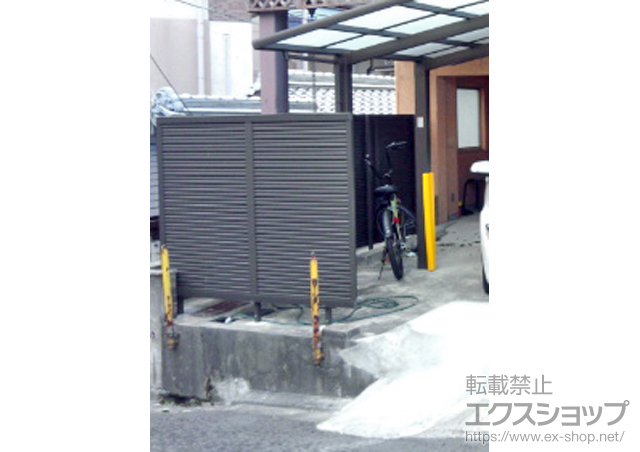 大阪府大阪市ののフェンス・柵 ハイスクリーンフェンスB型 フリーポールタイプ 施工例