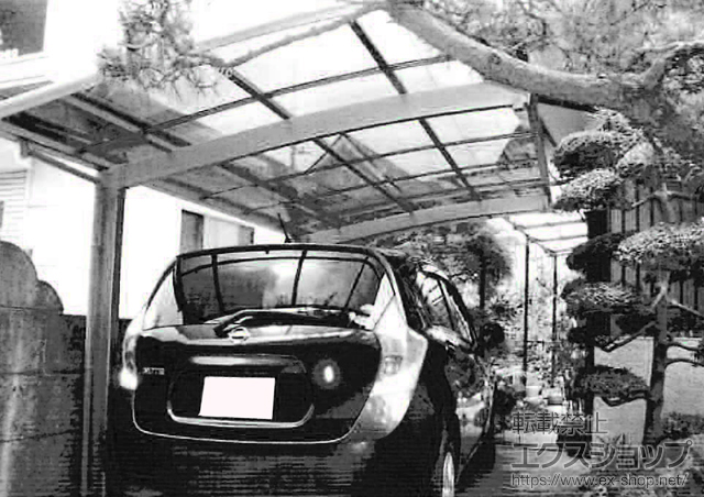 栃木県宇都宮市のLIXIL リクシル（トステム）のカーポート カーブポートシグマIII 積雪〜20cm対応 施工例