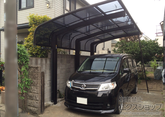 東京都小金井市ののカーポート レイナキャップポートグラン50　積雪〜50cm対応+着脱式サポート(3本入り) 施工例