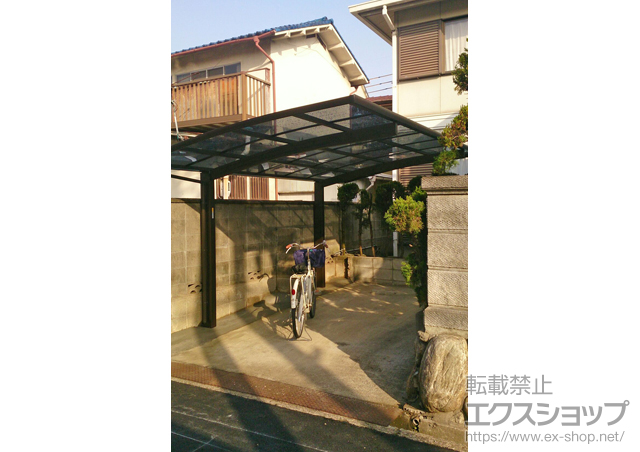 大阪府羽曳野市ののカーポート プレシオスポート 積雪〜20cm対応 施工例